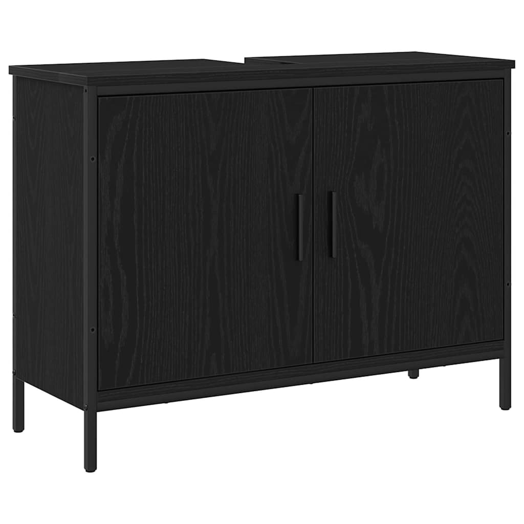 Bathroom Furniture Set with Storage 3 pcs Black 80 x 30 x 44 cm