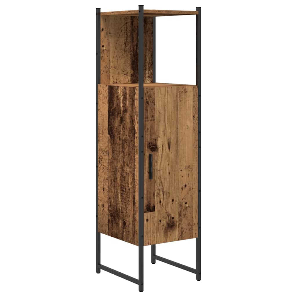 Bathroom Furniture Set with Door 3 pcs Brown 33 x 33 x 102.5 cm