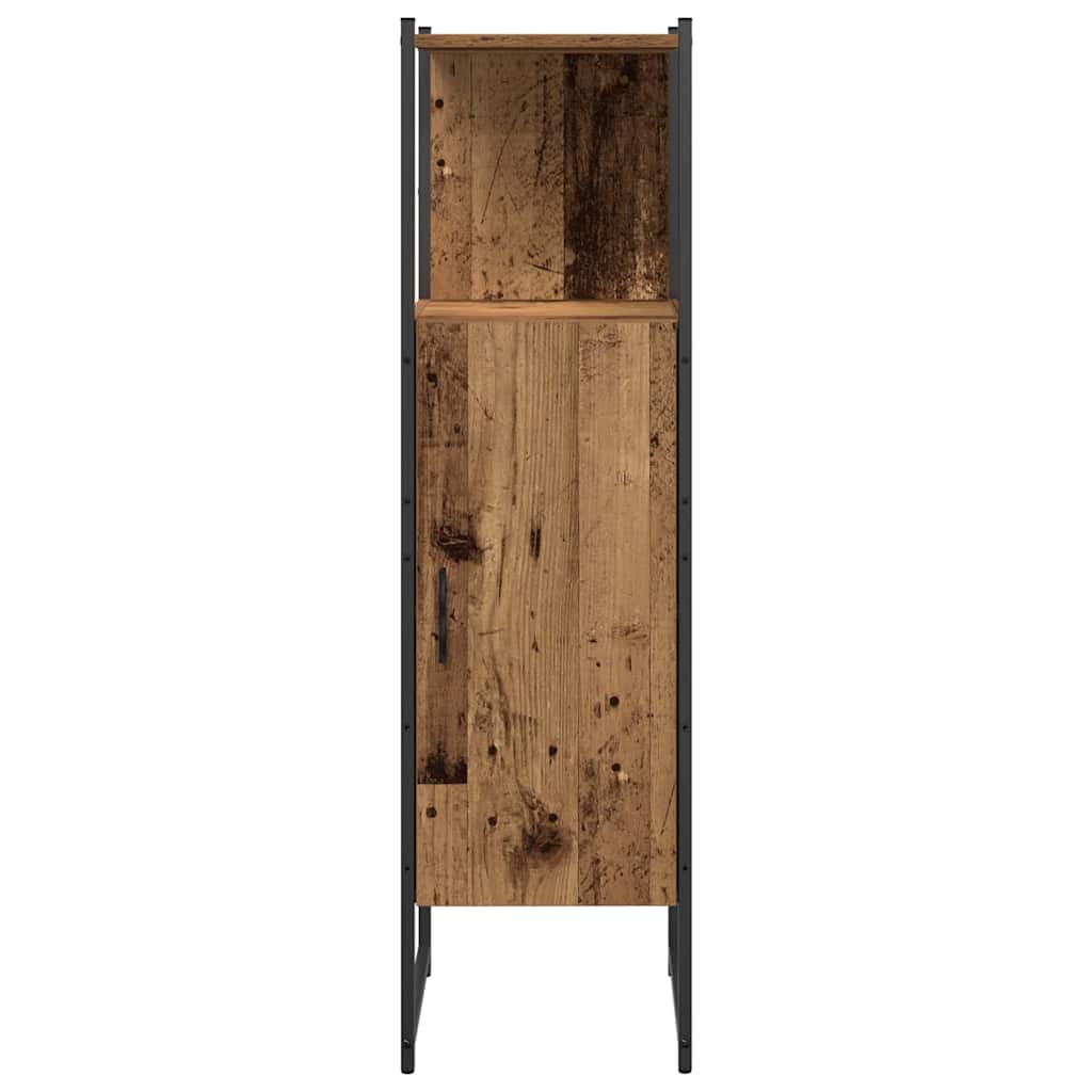 Bathroom Furniture Set with Door 3 pcs Brown 33 x 33 x 102.5 cm