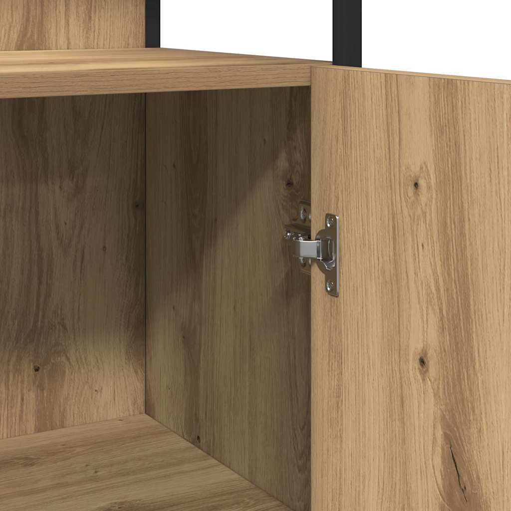 Bathroom Furniture Set with Door 3 pcs Brown 33 x 33 x 185.5 cm