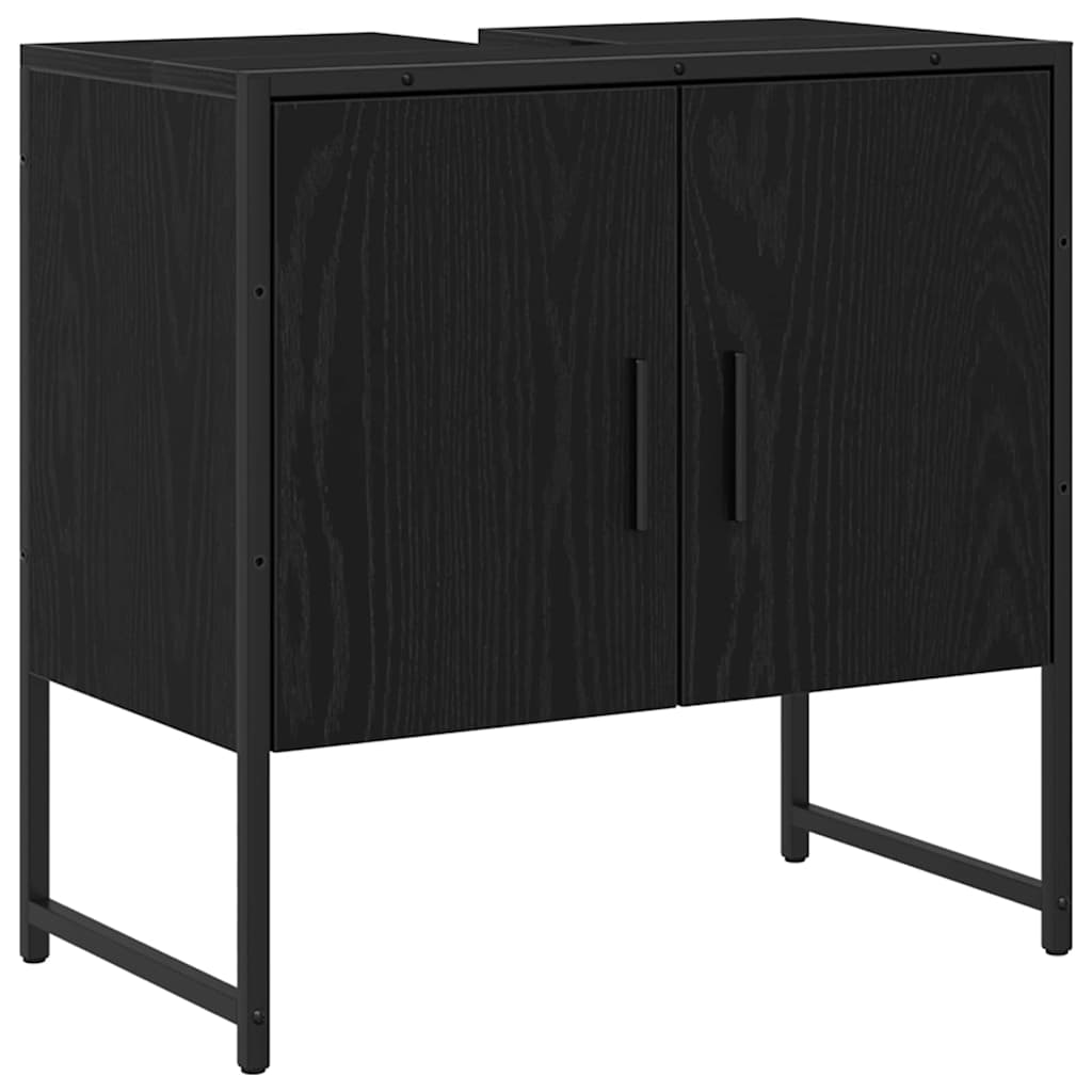 Bathroom Furniture Set with Door 4 pcs Black 33 x 33 x 185.5 cm
