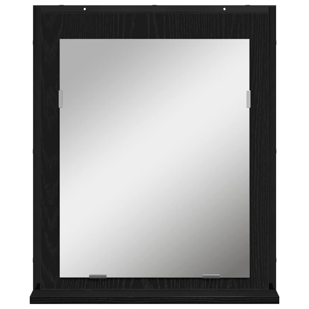 Bathroom Furniture Set with Door 4 pcs Black 33 x 33 x 185.5 cm