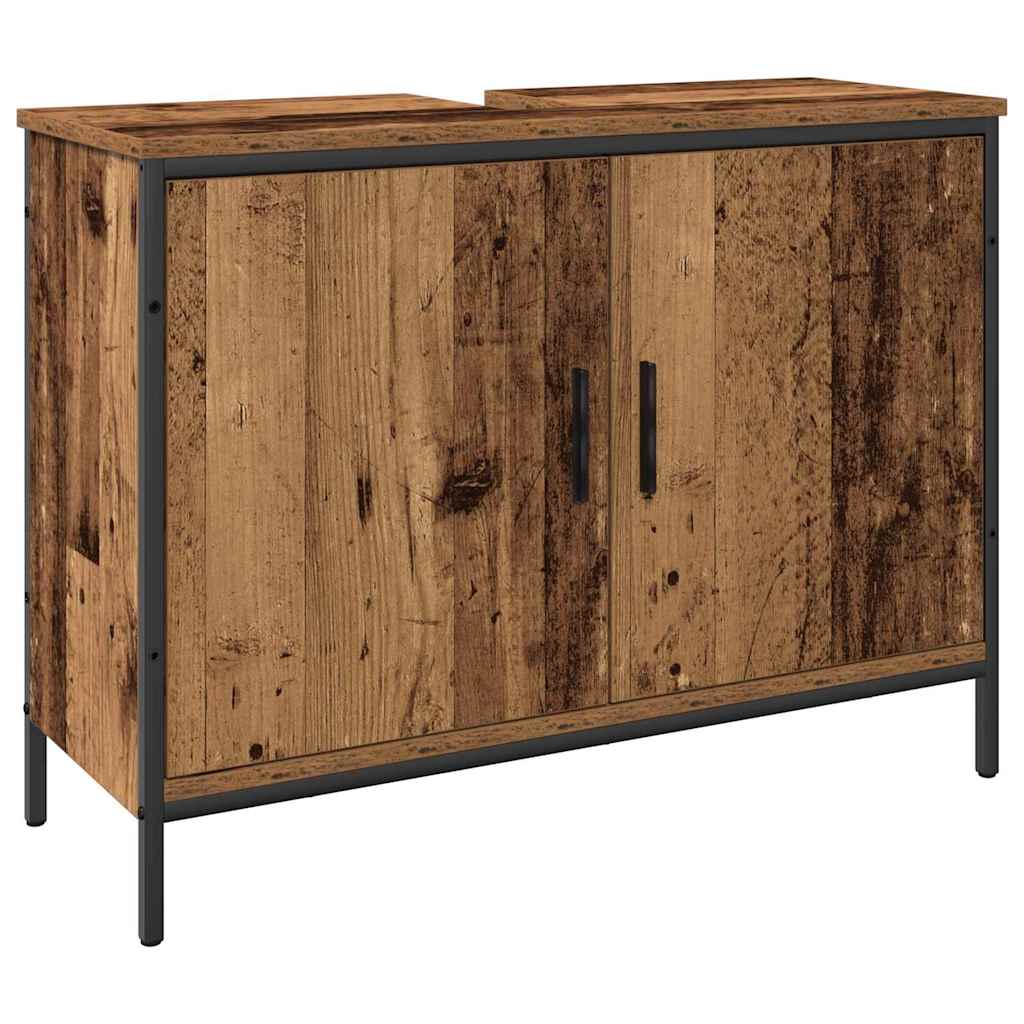 Bathroom Furniture Set with Door 4 pcs Brown 33 x 33 x 185.5 cm