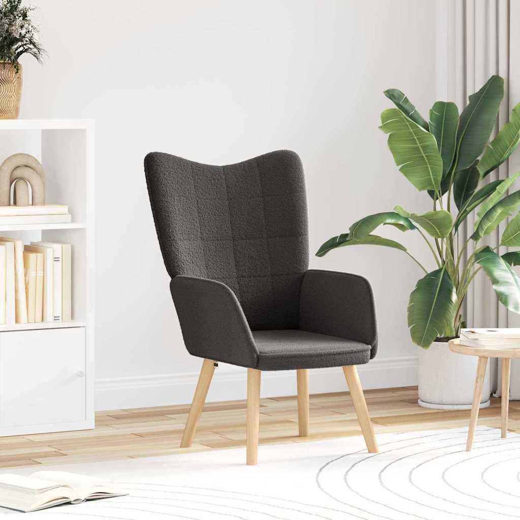 Relaxing Chair Dark grey 62 x 67 x 95.5 cm Fabric