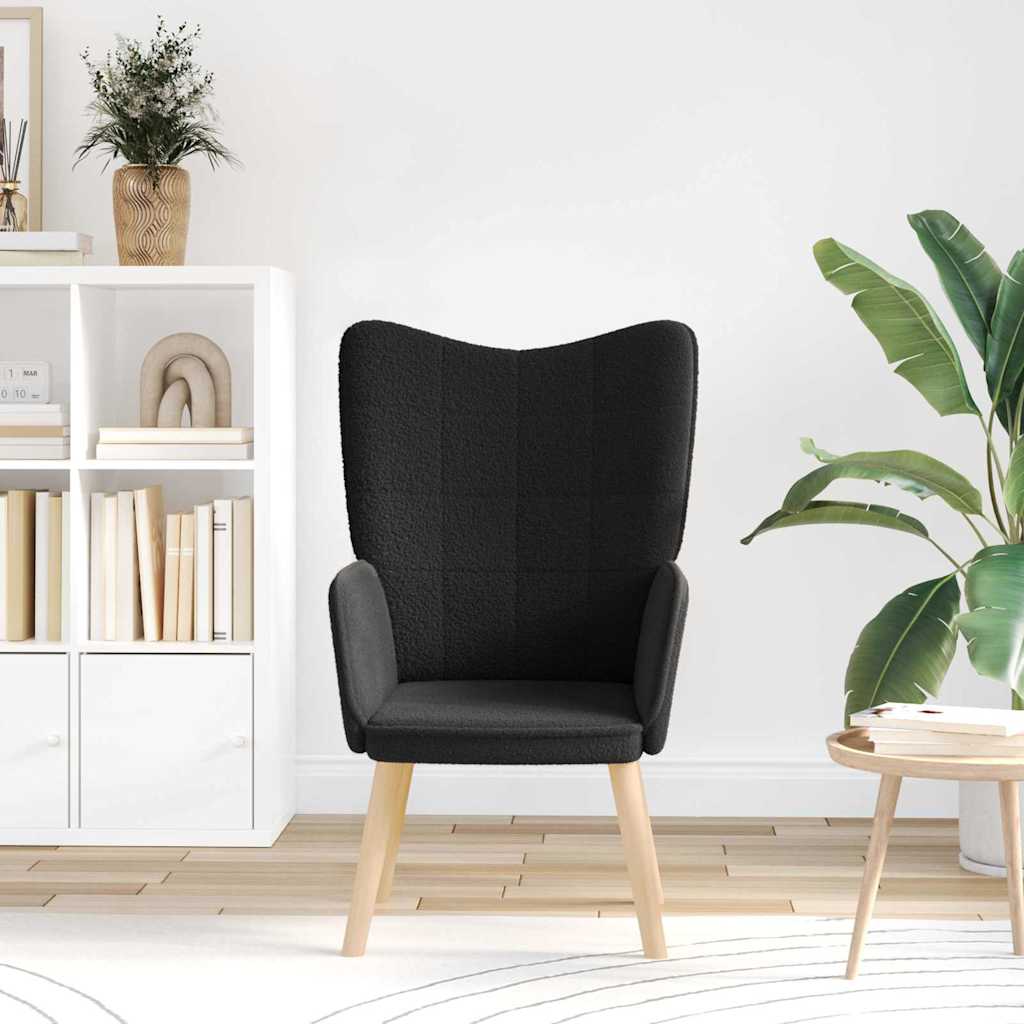 Relaxing Chair Black 62 x 67 x 95.5 cm Fabric