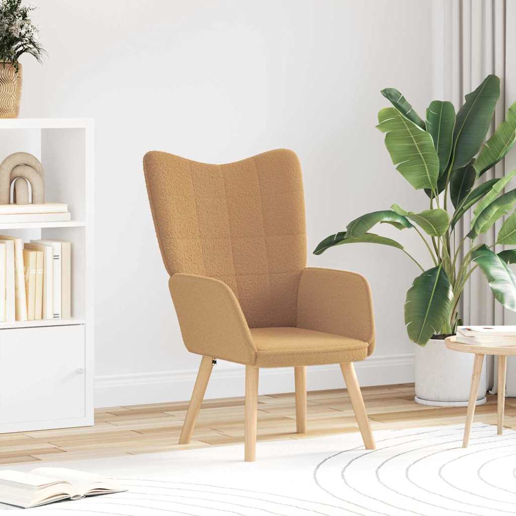 Relaxing Chair Beige 62 x 67 x 95.5 cm Fabric