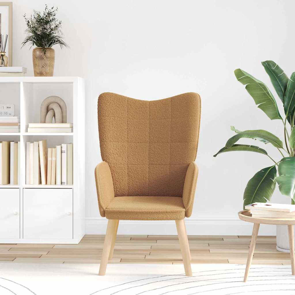Relaxing Chair Beige 62 x 67 x 95.5 cm Fabric