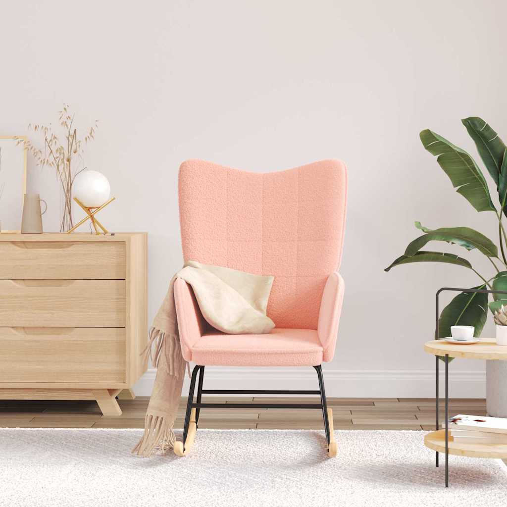 Relaxing Chair Pink 61 x 78 x 98 cm Fabric