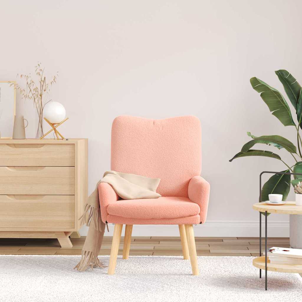 Relaxing Chair Pink 63 x 67 x 94 cm Fabric
