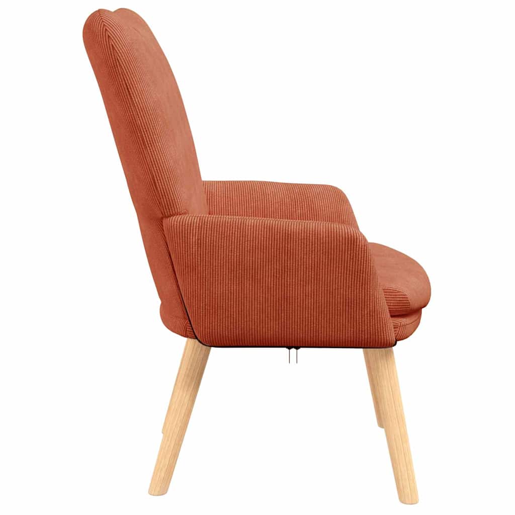 Relaxing Chair Red orange 63 x 67 x 94 cm Fabric