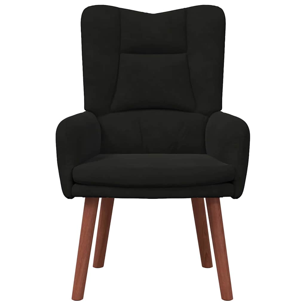Relaxing Chair Black 63 x 67 x 94 cm Velvet