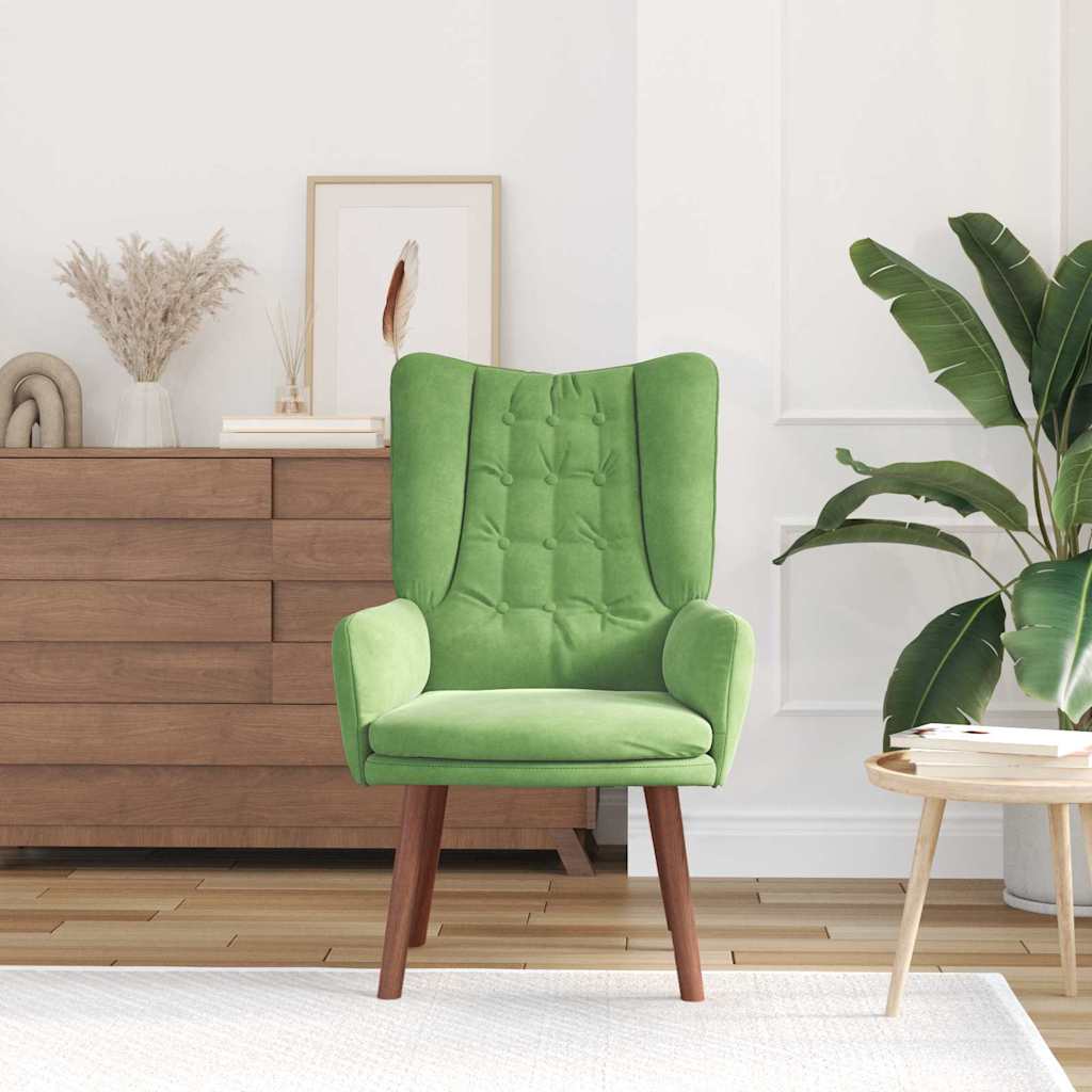 Relaxing Chair Light green 63 x 67 x 94 cm Velvet