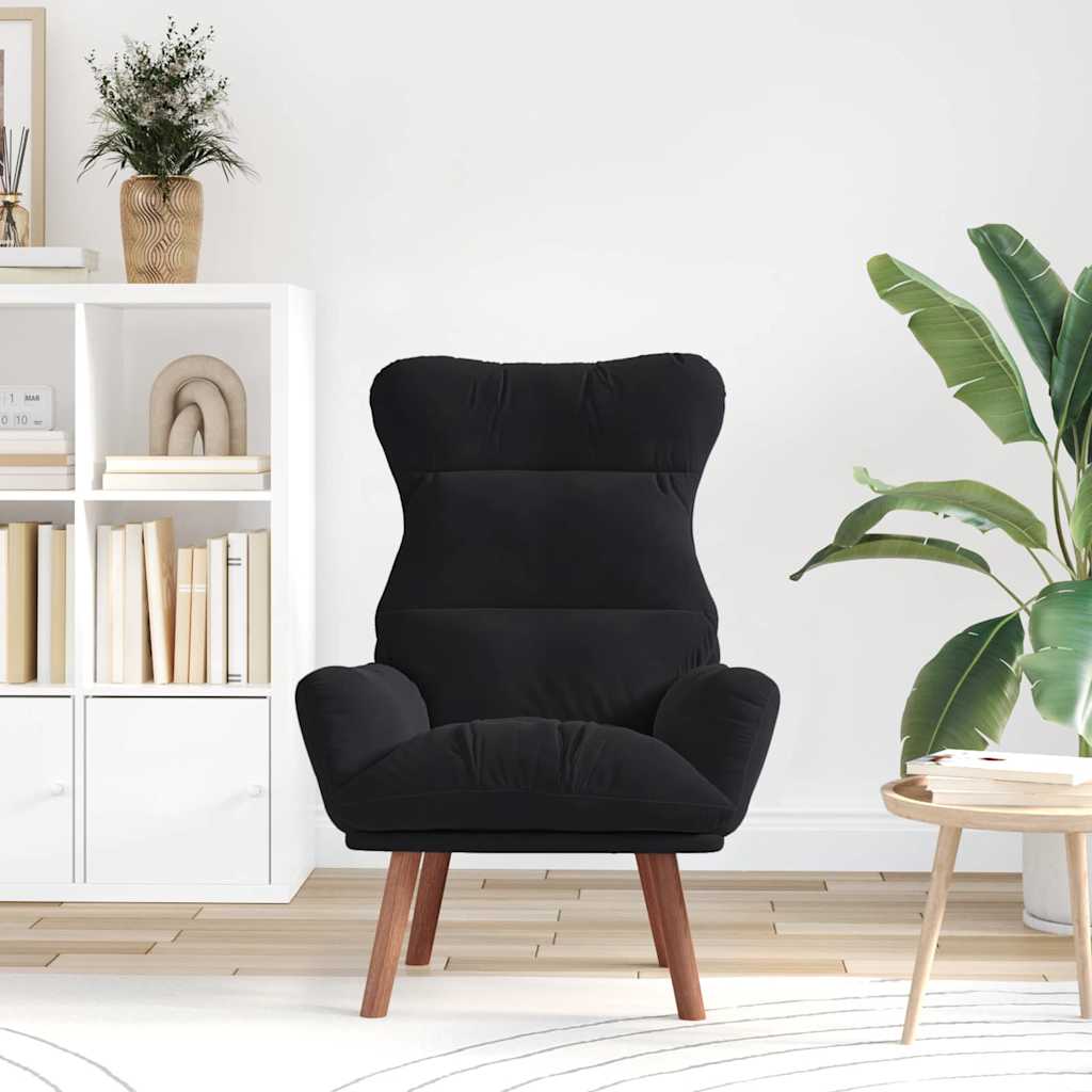 Relaxing Chair Black 69 x 74 x 93 cm Velvet