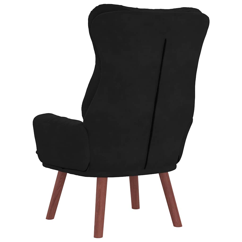 Relaxing Chair Black 69 x 74 x 93 cm Velvet