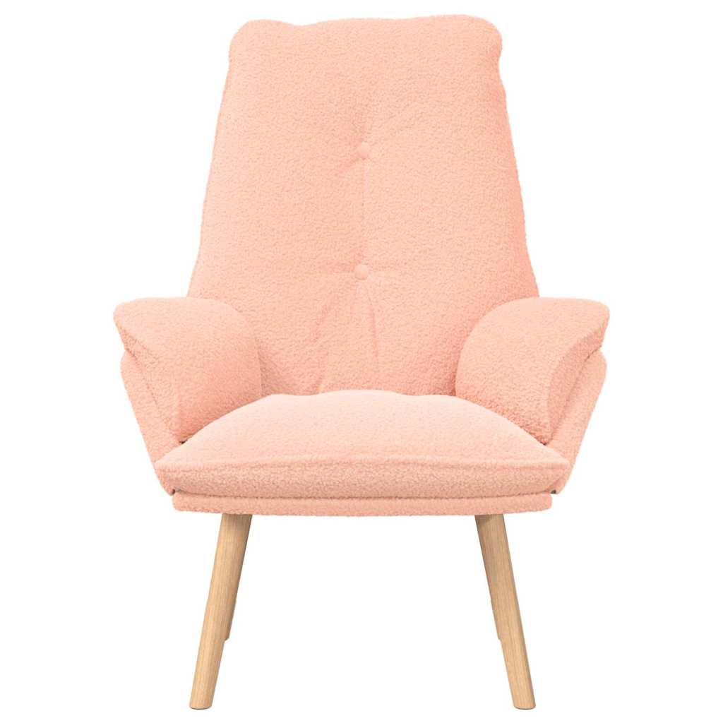 Relaxing Chair Pink 69 x 74 x 93 cm Fabric