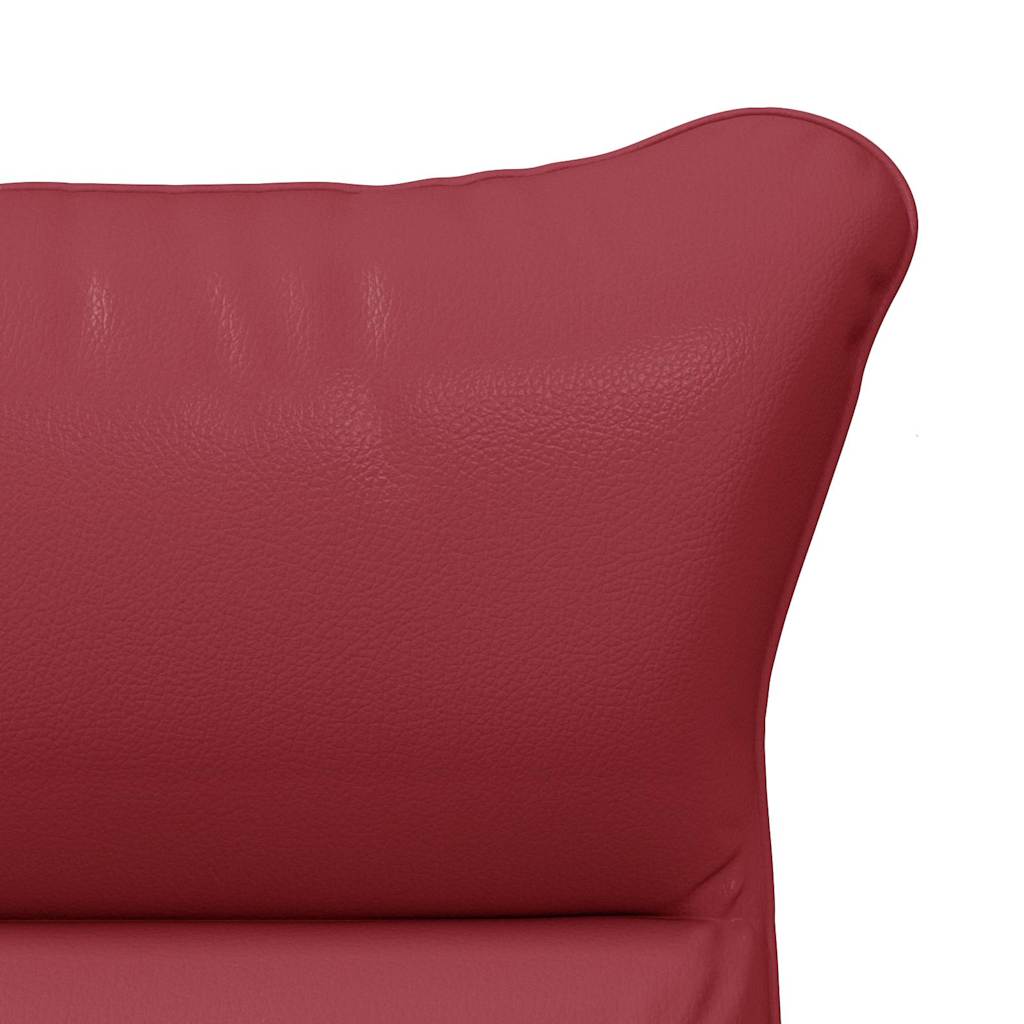 Relaxing Chair Wine red 69 x 74 x 93 cm Faux leather