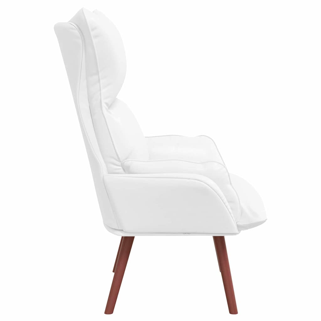 Relaxing Chair White 69 x 74 x 93 cm Faux leather