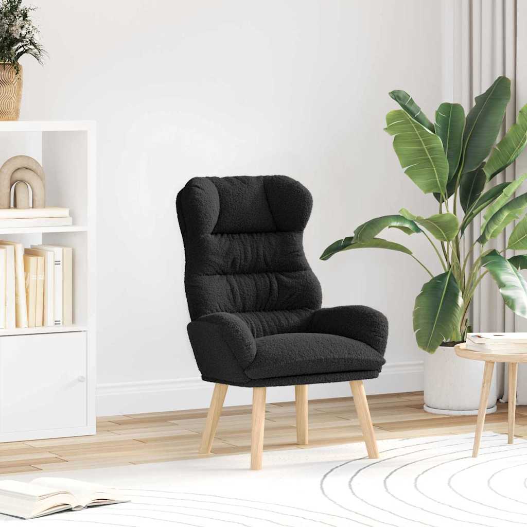 Relaxing Chair Black 69 x 74 x 93 cm Fabric