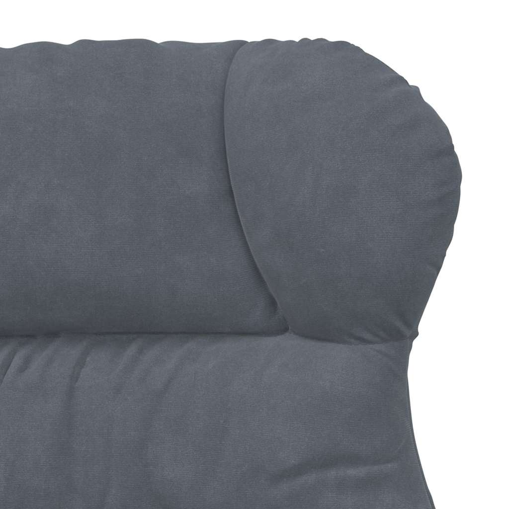 Relaxing Chair Dark grey 69 x 74 x 93 cm Velvet