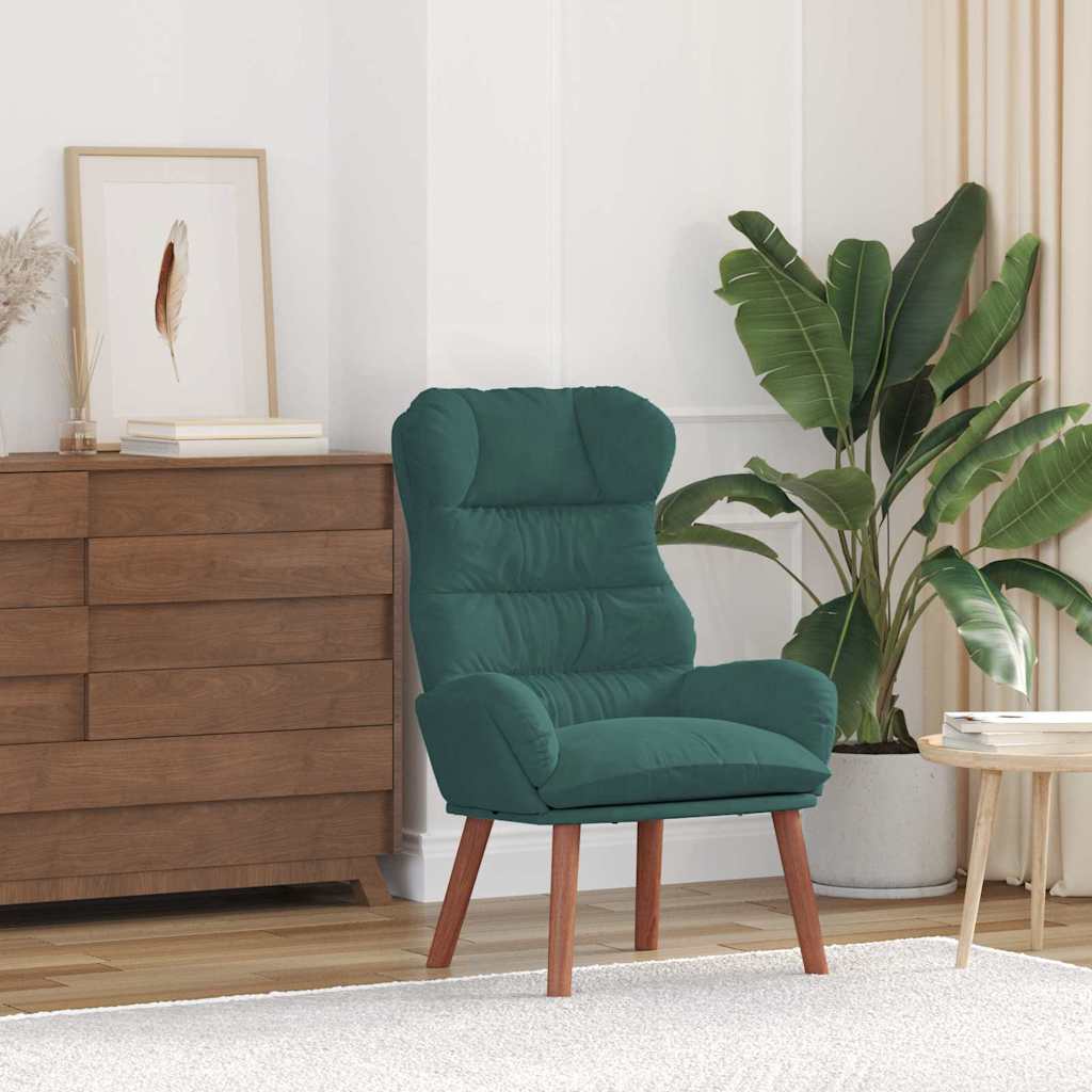 Relaxing Chair Dark green 69 x 74 x 93 cm Velvet