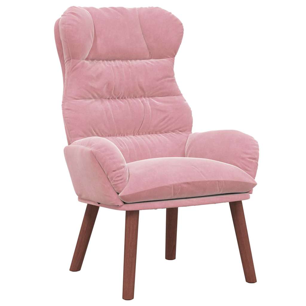 Relaxing Chair Pink 69 x 74 x 93 cm Velvet