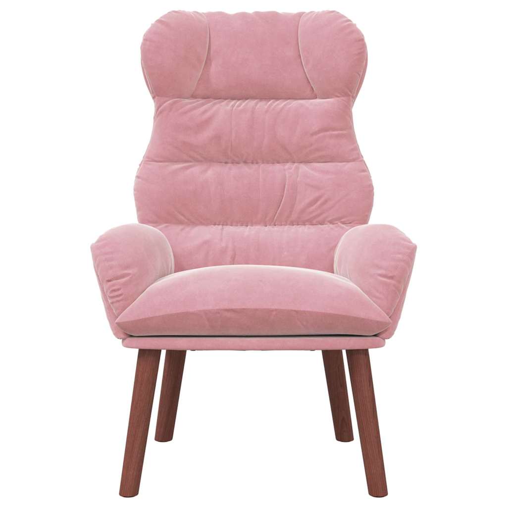 Relaxing Chair Pink 69 x 74 x 93 cm Velvet