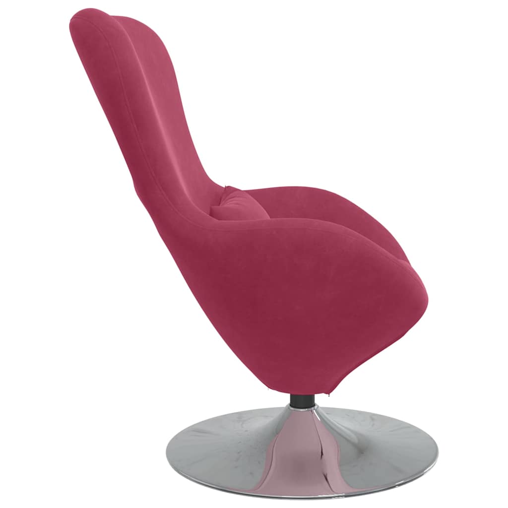 Egg Chair Wine red 63 x 73 x 90 cm Velvet
