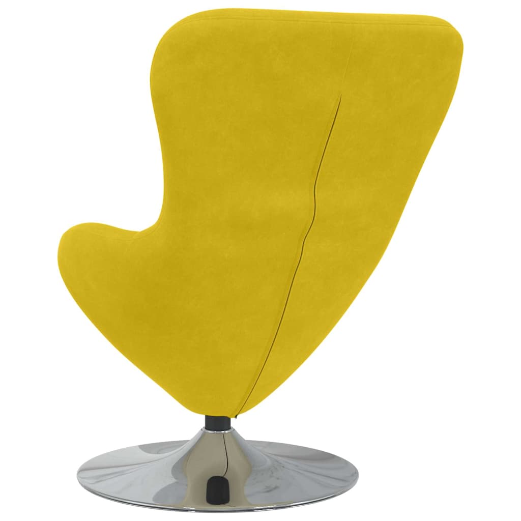 Egg Chair Yellow 63 x 73 x 90 cm Velvet