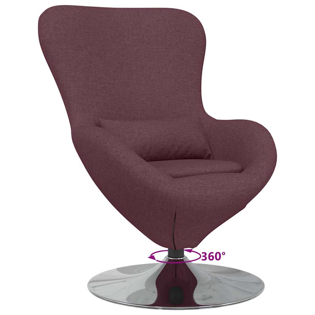 Egg Chair Purple 63 x 73 x 90 cm Fabric