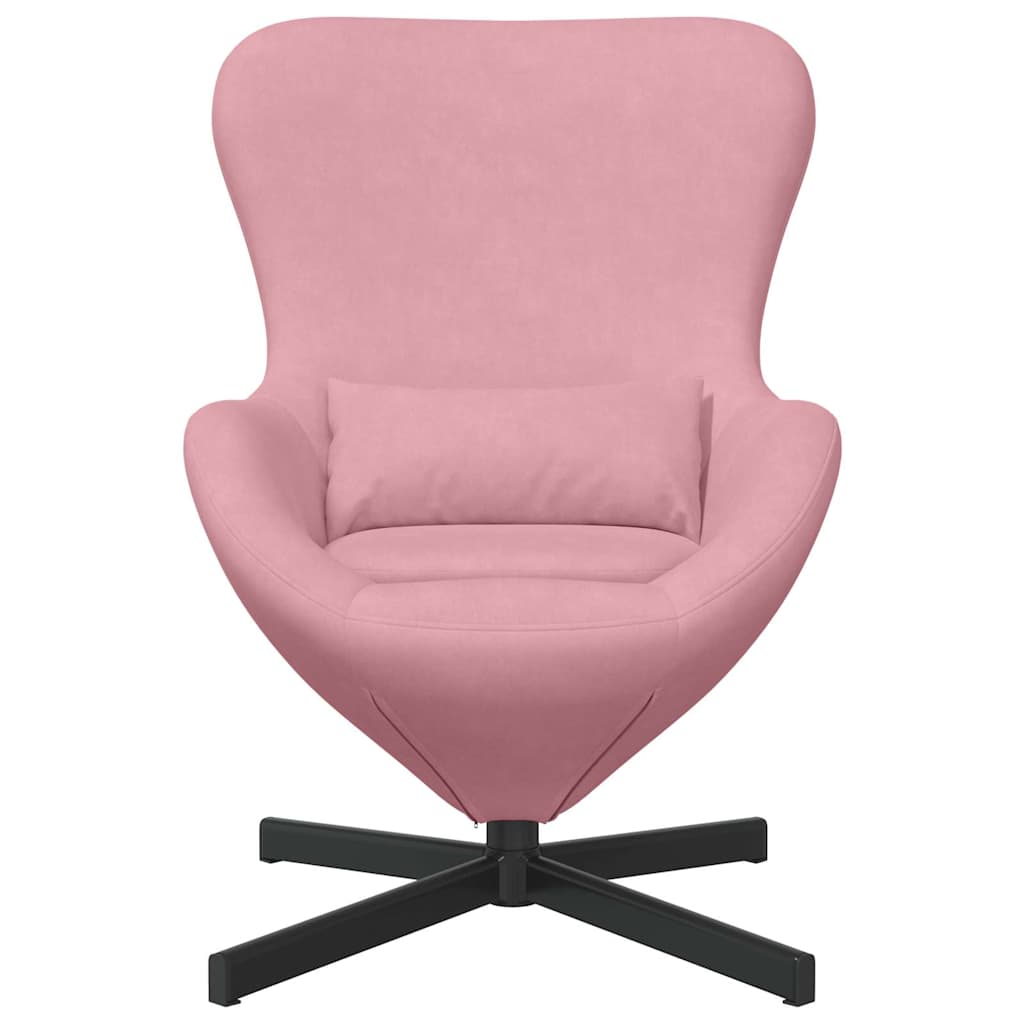 Egg Chair Pink 63 x 73 x 90 cm Velvet