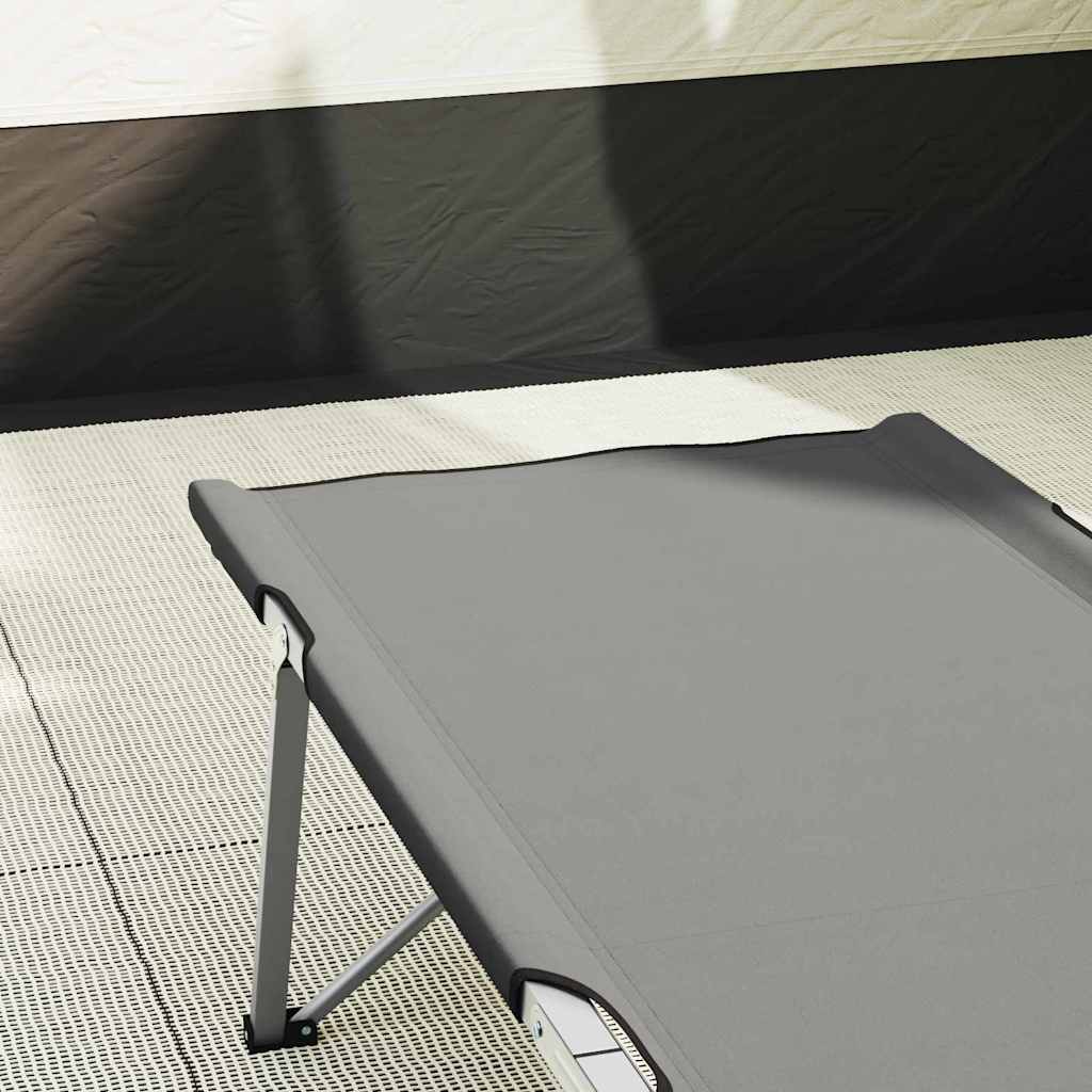 Folding Camping Bed Folding Grey 62 x 194 x 42 cm Oxford fabric