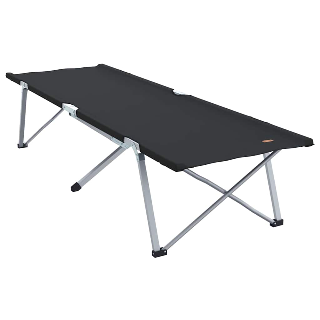 Folding Camping Bed 2 pcs Black 62 x 194 x 42 cm Oxford fabric