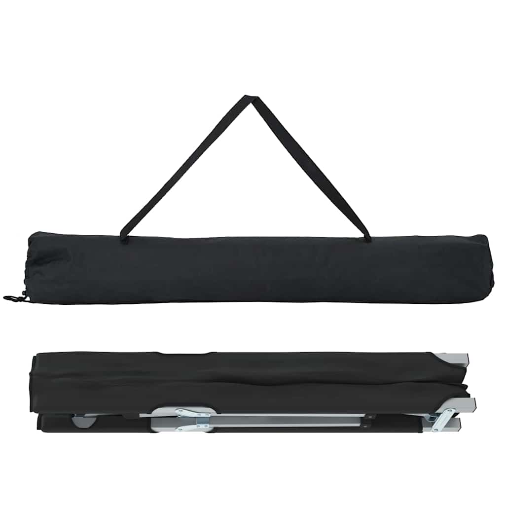 Folding Camping Bed 2 pcs Black 62 x 194 x 42 cm Oxford fabric