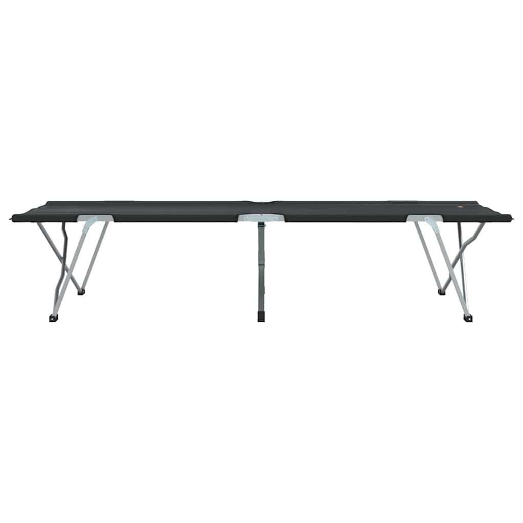Folding Camping Bed 2 pcs Black 62 x 194 x 42 cm Oxford fabric