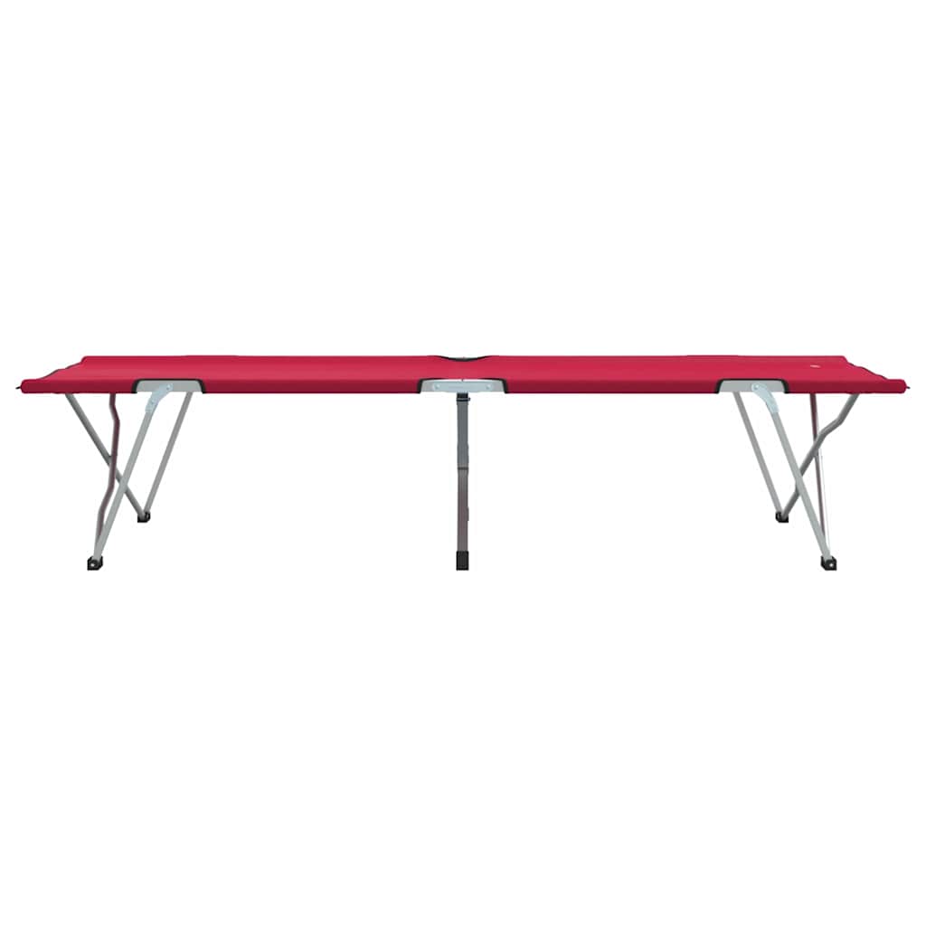 Folding Camping Bed 2 pcs Red 62 x 194 x 42 cm Oxford fabric