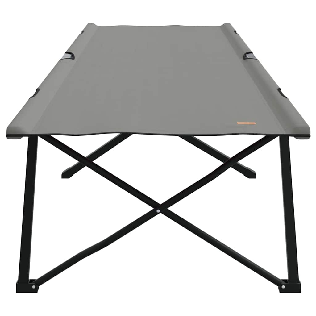 Folding Camping Bed 2 pcs Grey 206 x 76 x 74 cm Oxford fabric