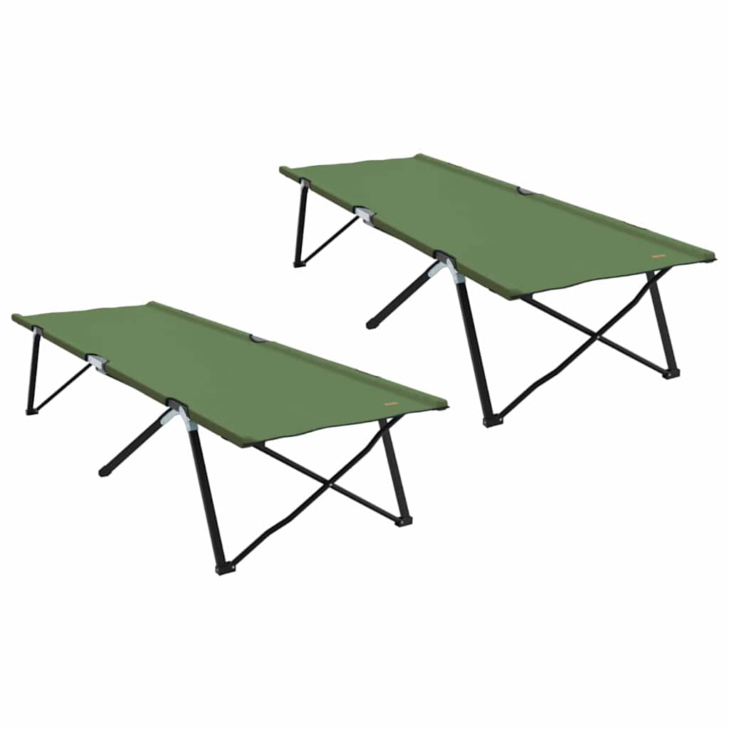 Folding Camping Bed Folding 2 pcs Amy yellow 206 x 76 x 74 cm