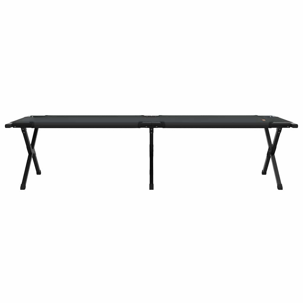 Folding Camping Bed Folding Manual Black Oxford fabric