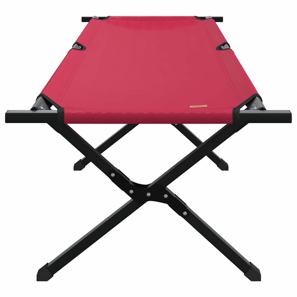 Folding Camping Bed Folding Manual Red Oxford fabric