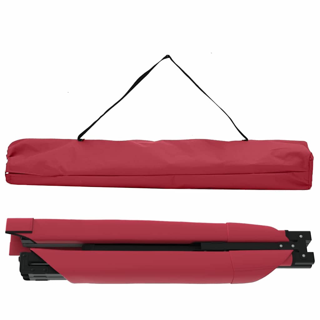 Folding Camping Bed Folding Manual Red Oxford fabric