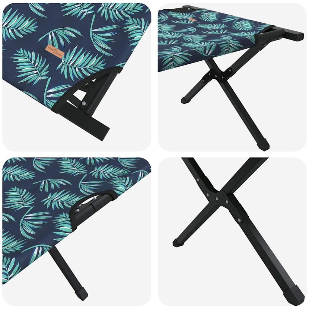 Folding Camping Bed Folding Manual Leaf pattern Oxford fabric