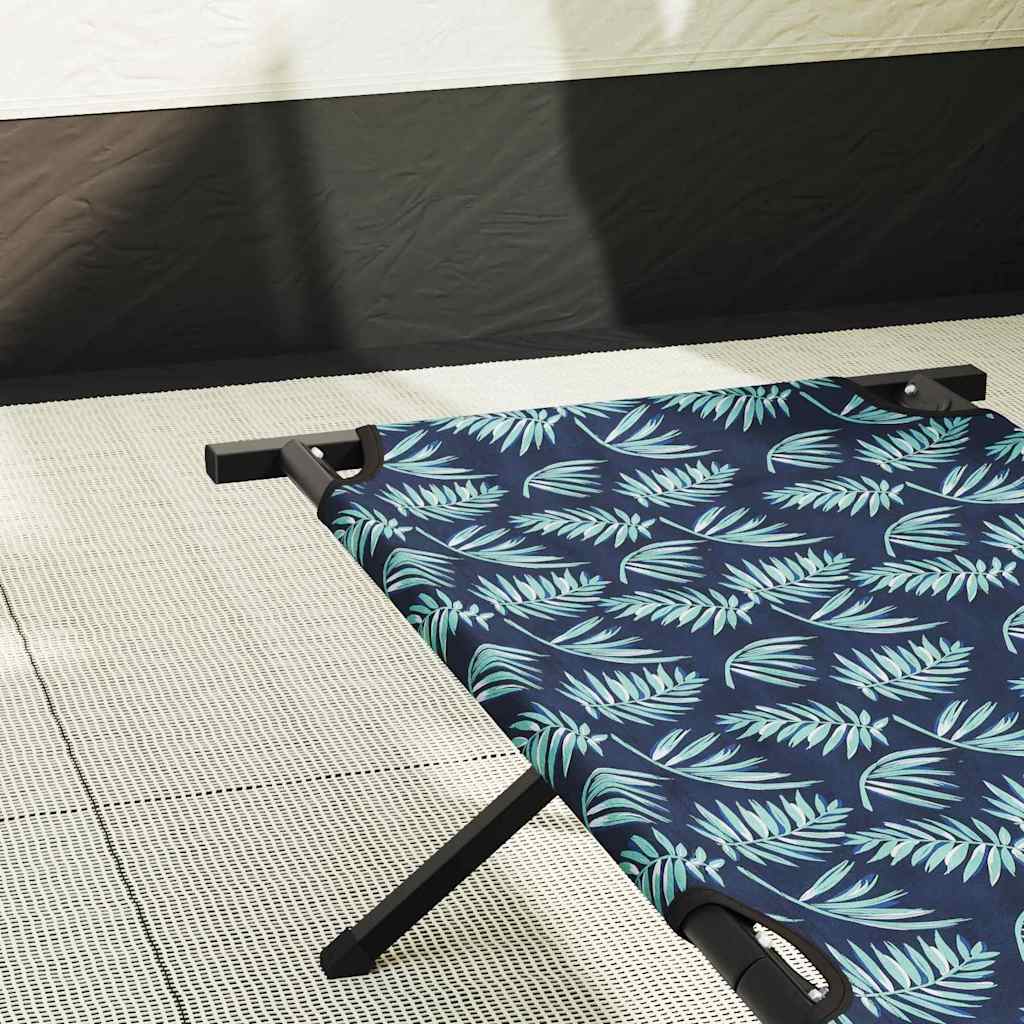 Folding Camping Bed Folding Manual Leaf pattern Oxford fabric