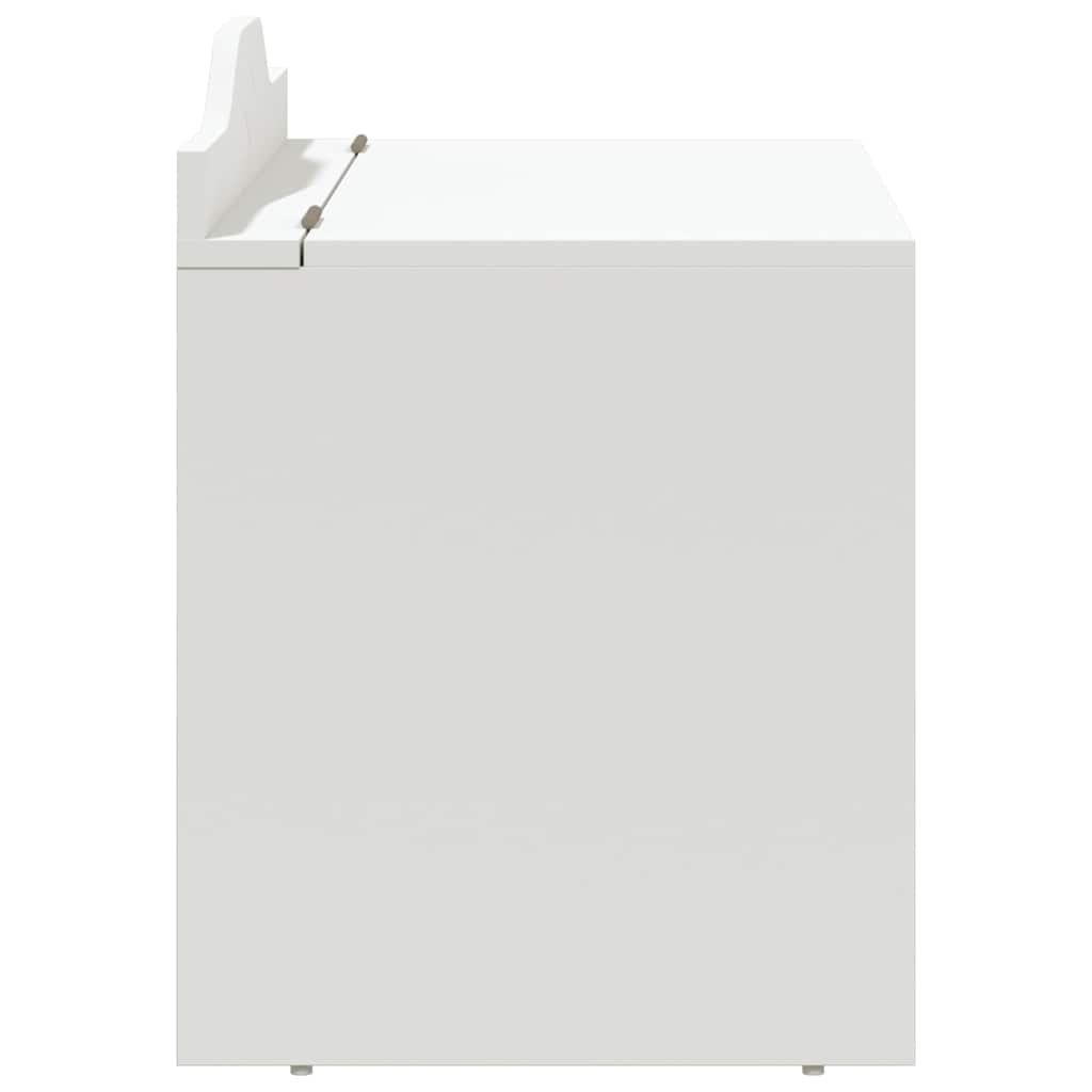 Box with Storage White 73 x 33 x 55 cm Engineered wood