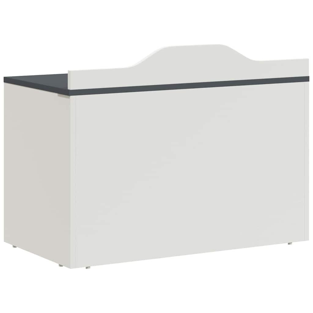 Box with Storage Grey and white 73 x 33 x 55 cm Engineered wood
