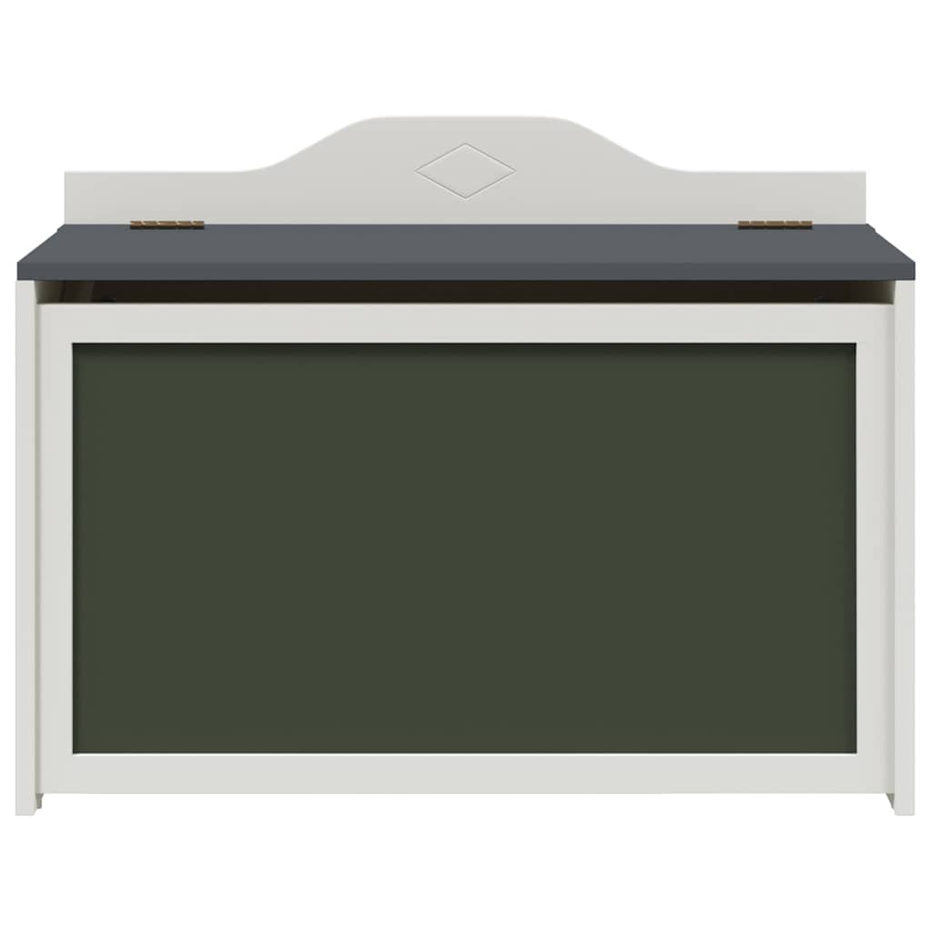 Box with Storage Grey and white 73 x 33 x 55 cm Engineered wood