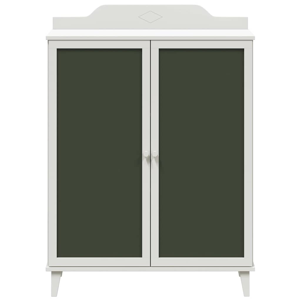 Chalkboard Cabinet with Shelf with Door White Engineered wood