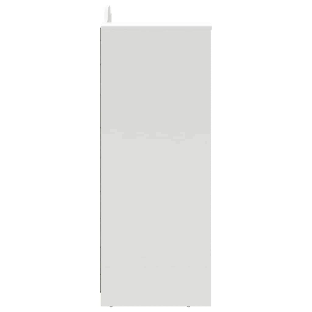 Chalkboard Desk with Shelf White and grey 120 x 45 x 118.5 cm