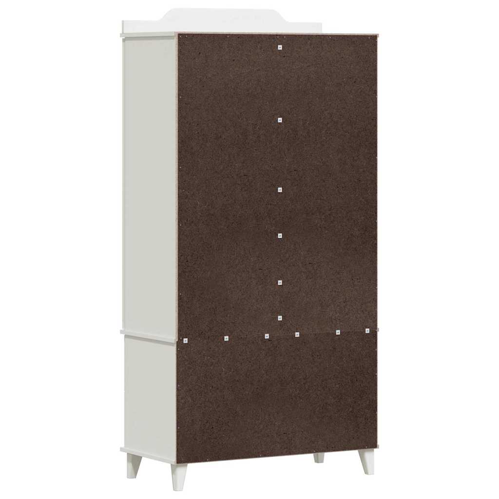 Chalkboard Wardrobe with Drawer with Door White Engineered wood