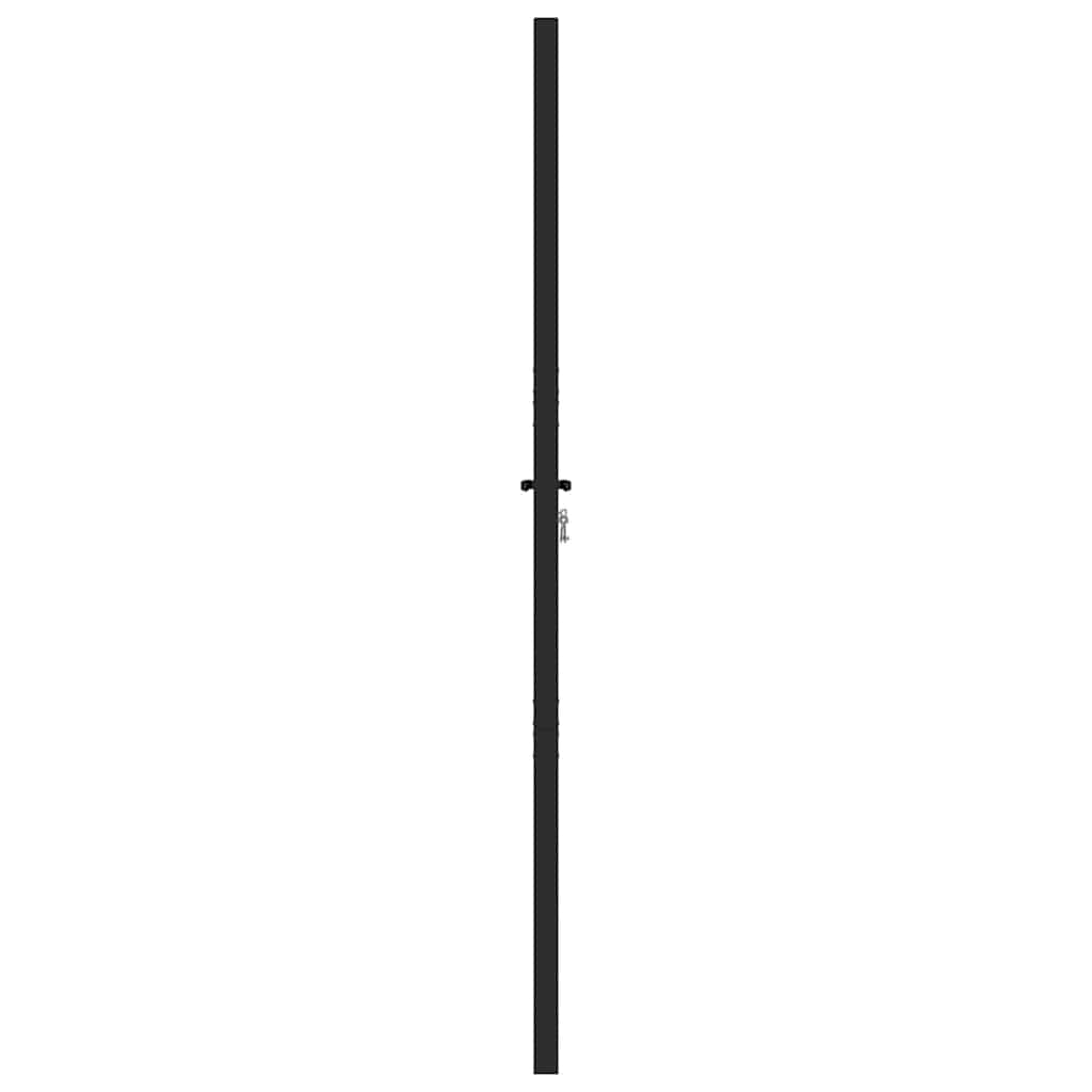 Garden Gate Lockable Black 100x200 cm Aluminium