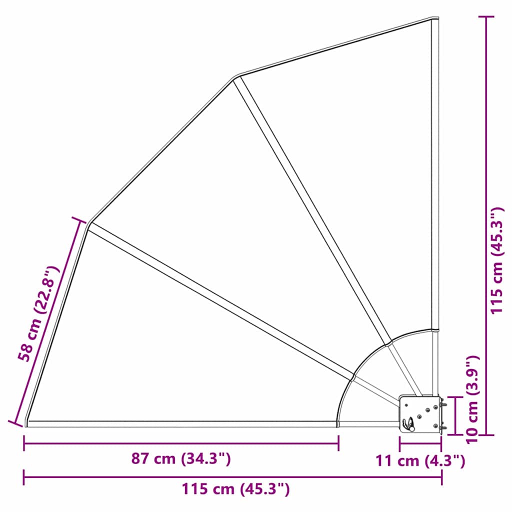 Balcony Privacy Screen Taupe 115 x 115 cm Fabric